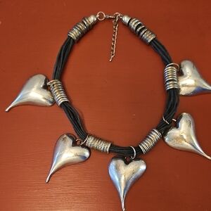 Silver Heart Charm Necklace